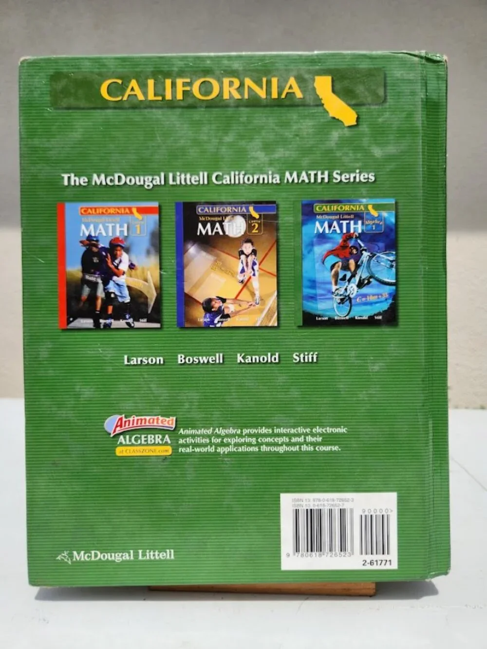 McDougal Littell Math Algebra 1 California Textbook Book Hardcover School Suppli